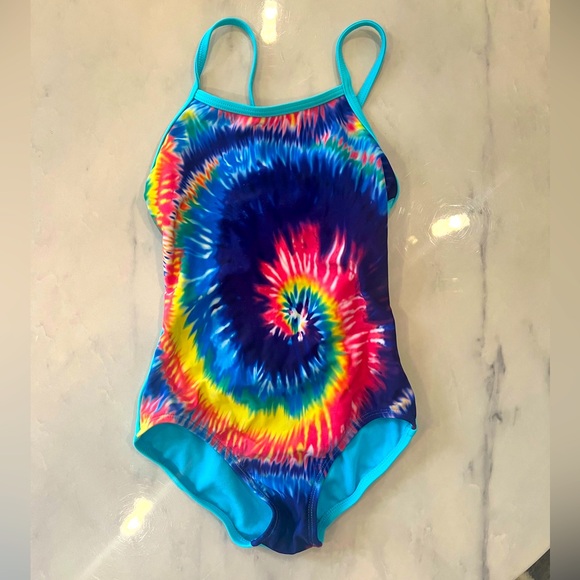 Girls, Tye-Die, One Piece, Swim Suit. Size S - Picture 1 of 3